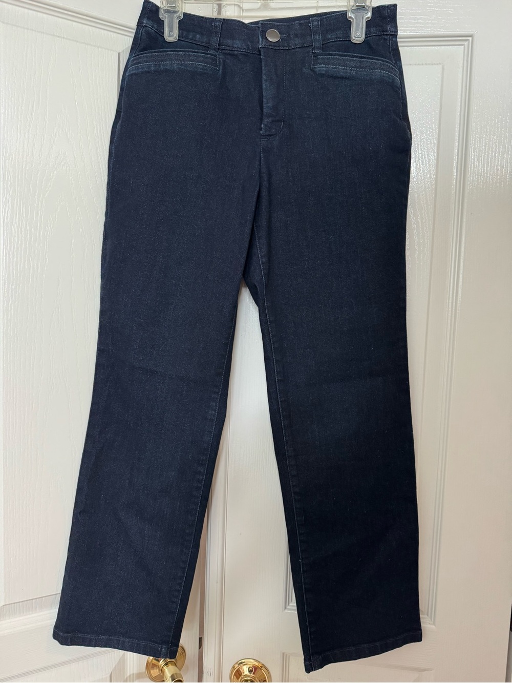 Womans Dark Blue Straight-Leg Jeans